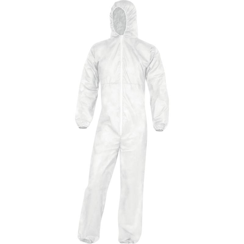 COMBI-CAGOULE BLANCHE USAGE COURT POLYPRO. T.M