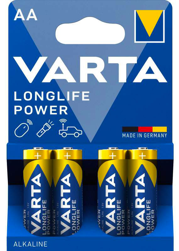 PILE AA-LR06-ALCALINE VARTA LONGLIFE POWER LOT DE 4