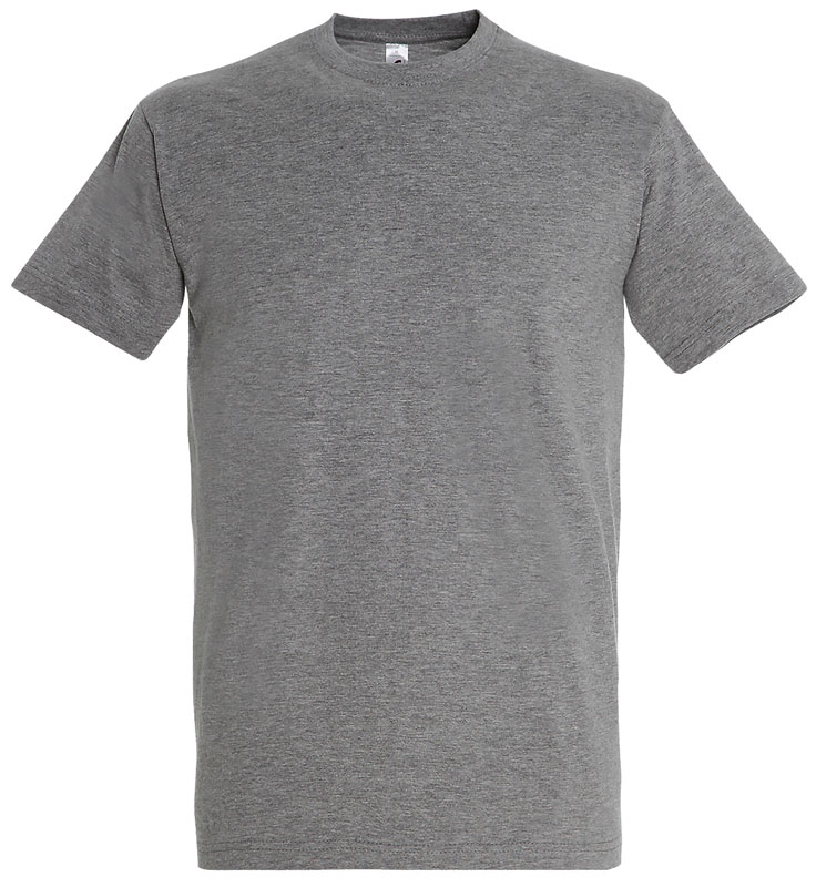 TEE-SHIRT HOMME IMPERIAL 100% COTON GRIS CHINE 190GR T.XL