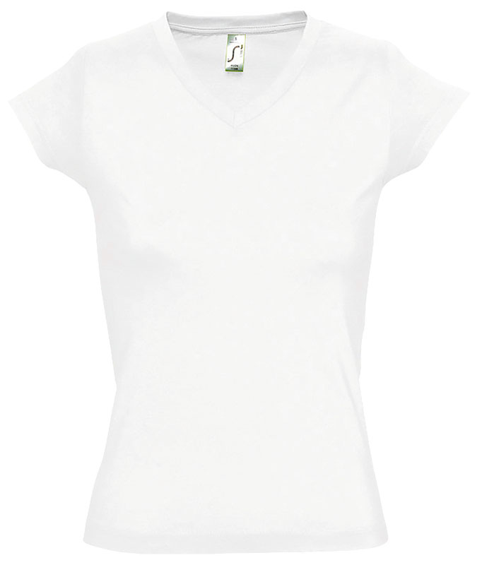 T-SHIRT FEMME MOON 100% COTON BLANC T.2XL