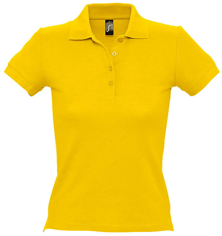 POLO FEMME PEOPLE 100% COTON JAUNE T.L