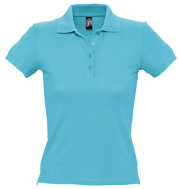 POLO FEMME PEOPLE 100% COTON BLEU ATOLL T.L