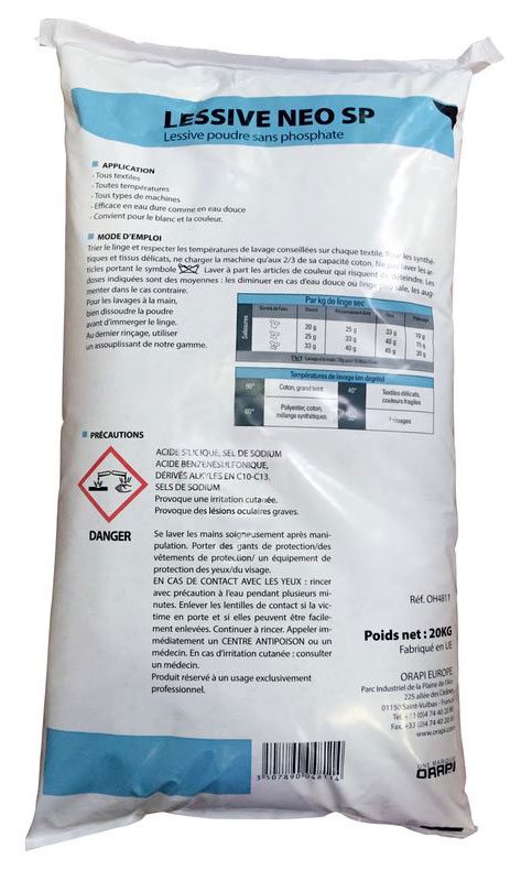 LESSIVE NEO SP ORAPI 20KG
