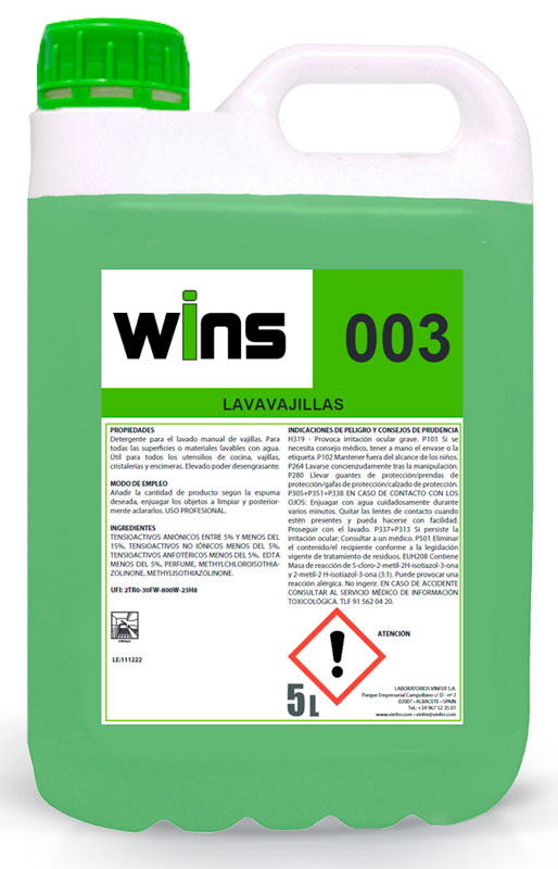 LIQUIDE VAISSELLE MAIN WINS003 5L 