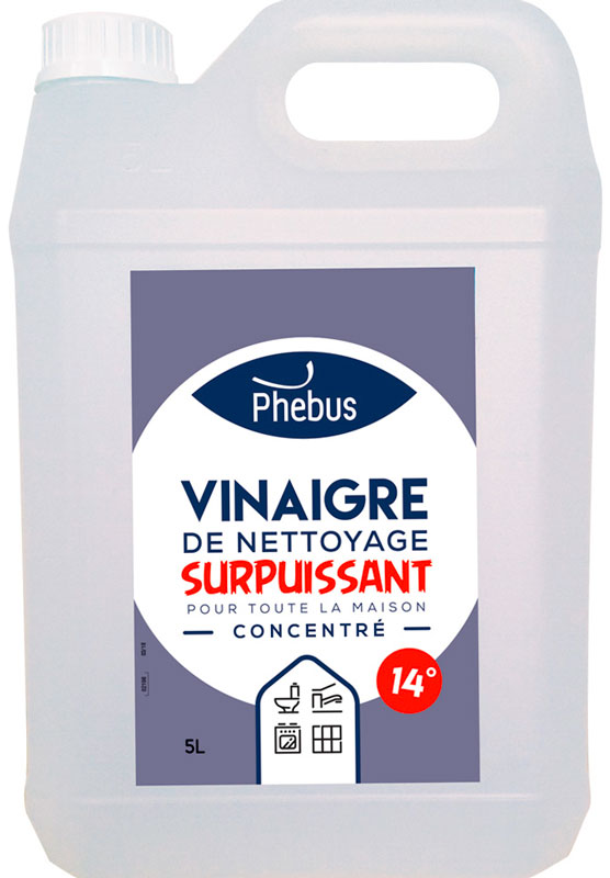 VINAIGRE DE NETTOYAGE SURPUISSANT CONCENTRE 14° 5L
