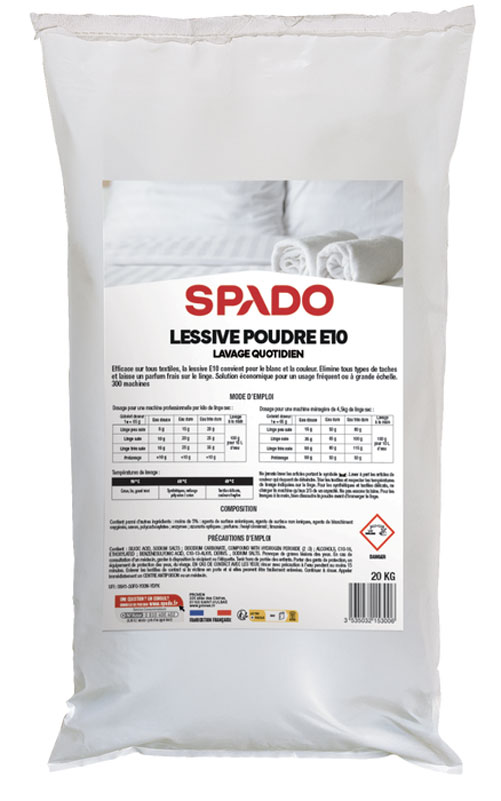 LESSIVE POUDRE SPADO E10 ATOMISEE 20KG (TOPLINGE)