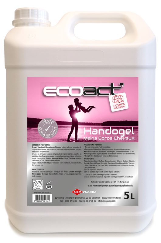 ECO'ACT SAVON HANDOGEL MAINS,CORPS&CHEVEUX 5L (ECOCERT)