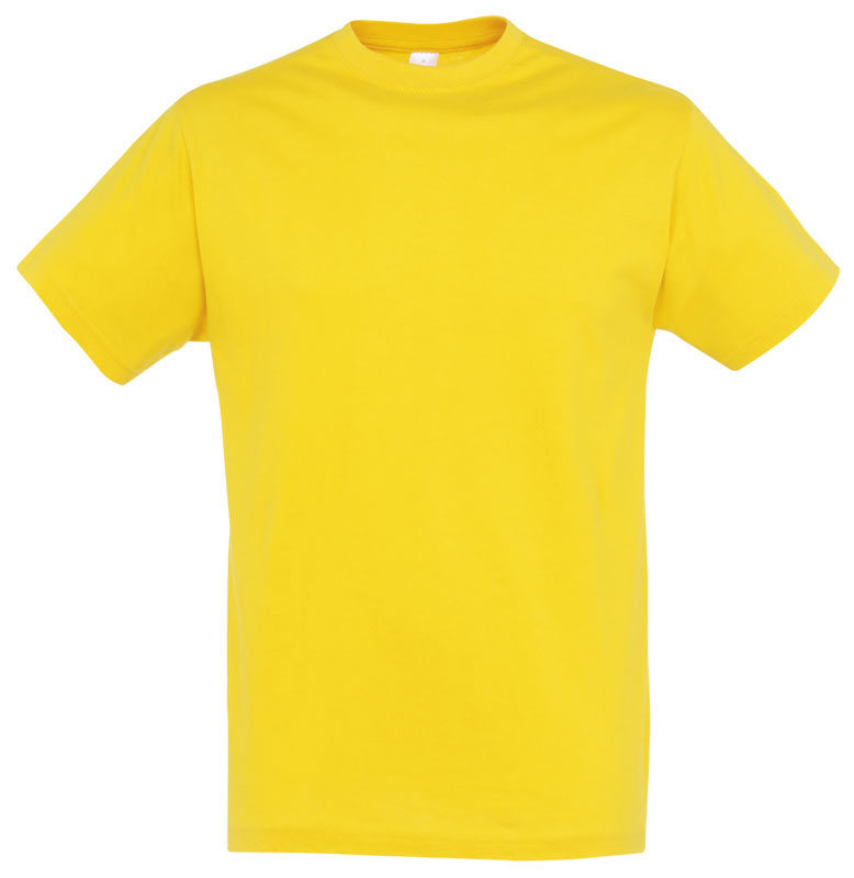 T-SHIRT 100% COTON JAUNE T.XS