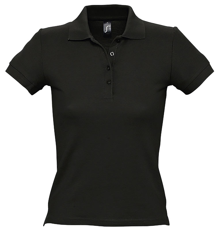POLO FEMME PEOPLE 100% COTON NOIR T.2XL