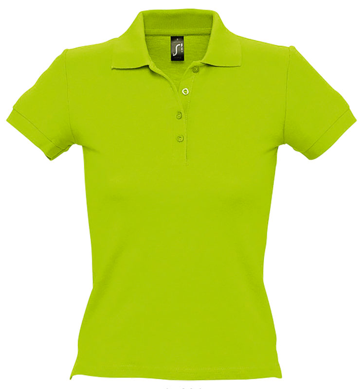 POLO FEMME PEOPLE 100% COTON VERT POMME T.L