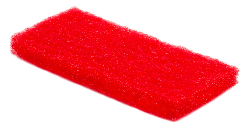 TAMPON ABRASIF ROUGE EPAIS 11X25CM 