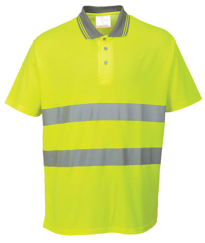 POLO CONFORT COTON JAUNE S171 HI-VIZ EN ISO 20471 CL2 T.2XL