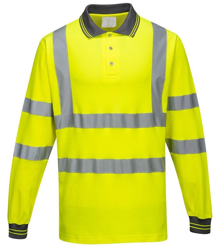 POLO M.L CONFORT COTON JAUNE S271 HI-VIZ EN ISO 20471 CL3 T.L
