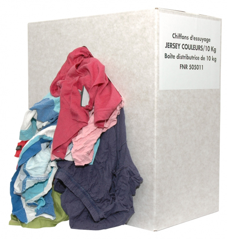 CHIFFONS JERSEY COULEURS CARTON DE 10 KG