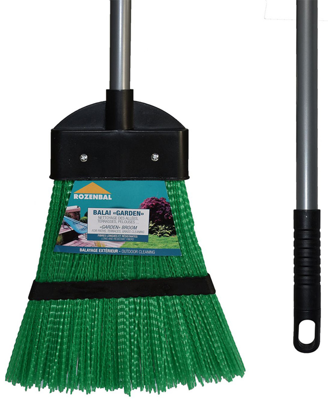 BALAI GARDEN FIBRE POLYPRO.AVEC MANCHE METAL