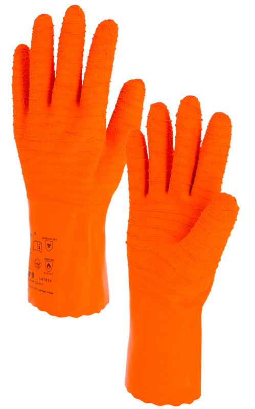 GANT LATEX. 310 MM. SUPPORT COTON COUSU LAT830 T.10