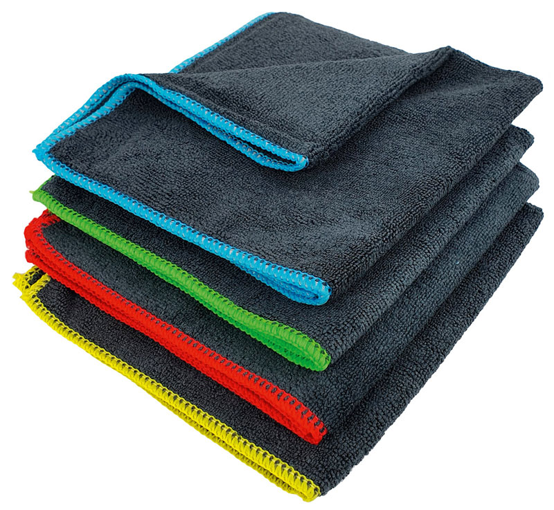 LAVETTE MICROFIBRE GRAPHITE 38X38 CM GRIS PQT DE 5 PCS 