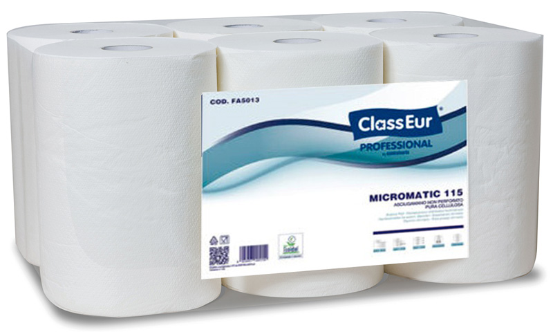PAPIER ESSUIE MAIN MICROMATIC ECOLABEL 115M PQT 6 RLX