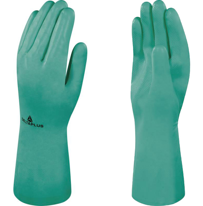 GANT NITRILE CHIMIQUE FLOQUÉ COTON NITREX VE801 - 33 CM T.10