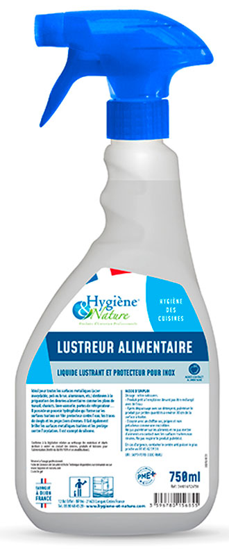 LUSTREUR ALIMENTAIRE LIQUIDE ET PROTECTEUR POUR INOX 750ML