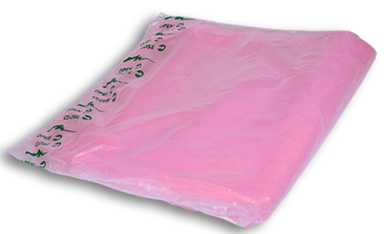 GAZES IMPREGNEES ROSE 16.5GR 60X28CM PQT DE 50 PCS 