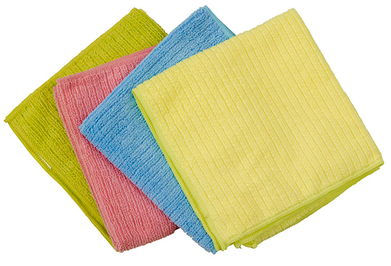 LAVETTE MICROFIBRE 38X38CM BLEU 250GR (UNITE)