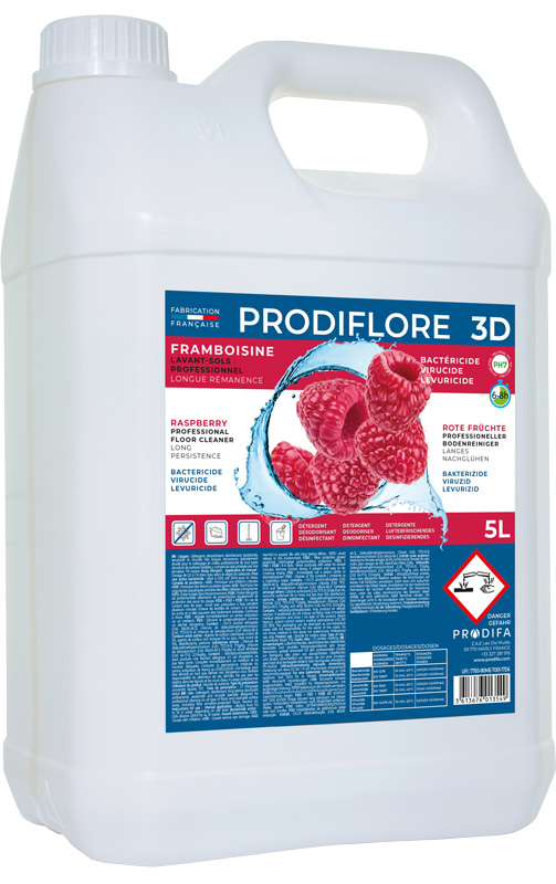 LAVANT SOLS&SURFACES 3D LONGUE REMANENCE FRAMBOISINE PRODIFLORE 5L