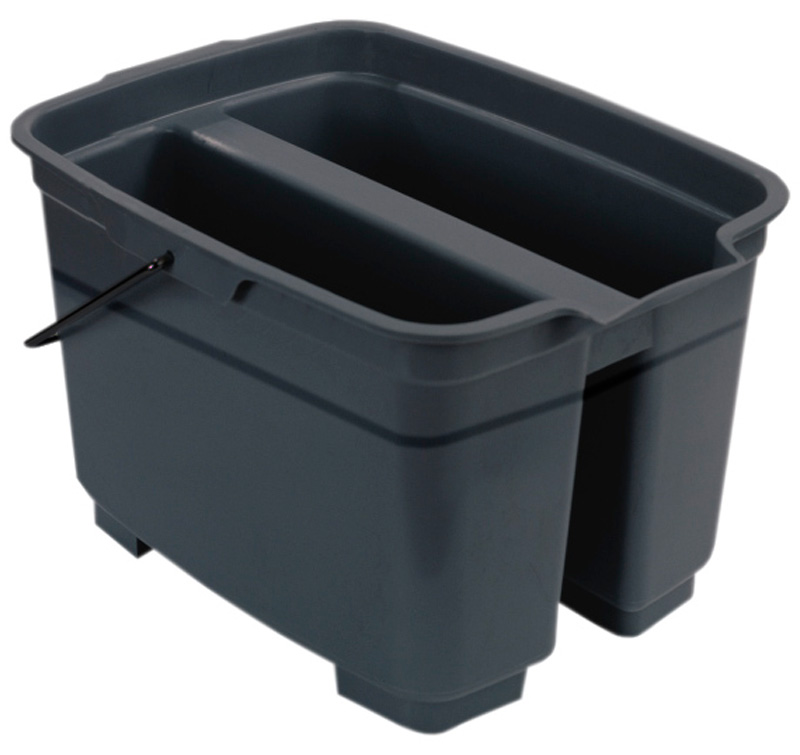 SEAU RECTANGULAIRE 2 COMPARTIMENT 2X9L