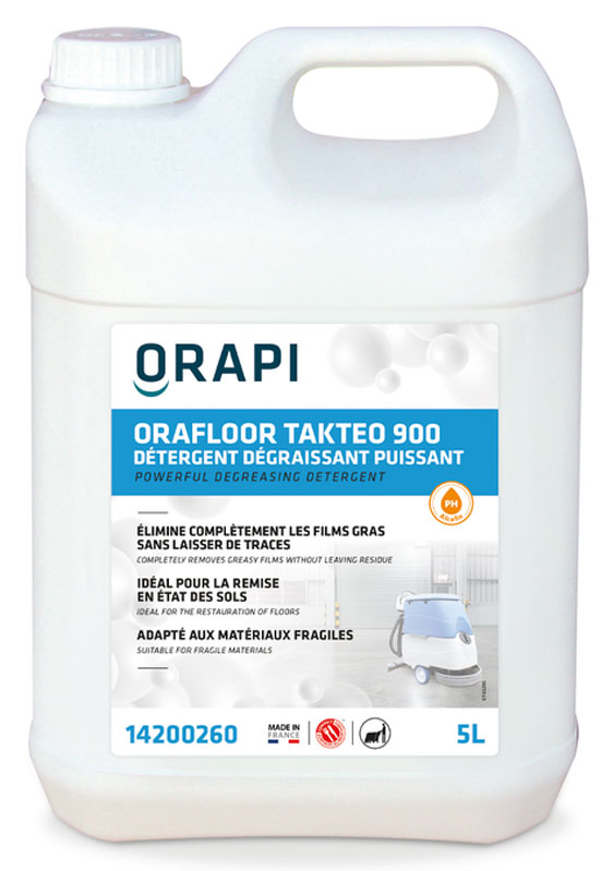 ORAFLOOR TAKTEO 900 DETERGENT DEGRAISSANT PUISSANT ORAPI 5L