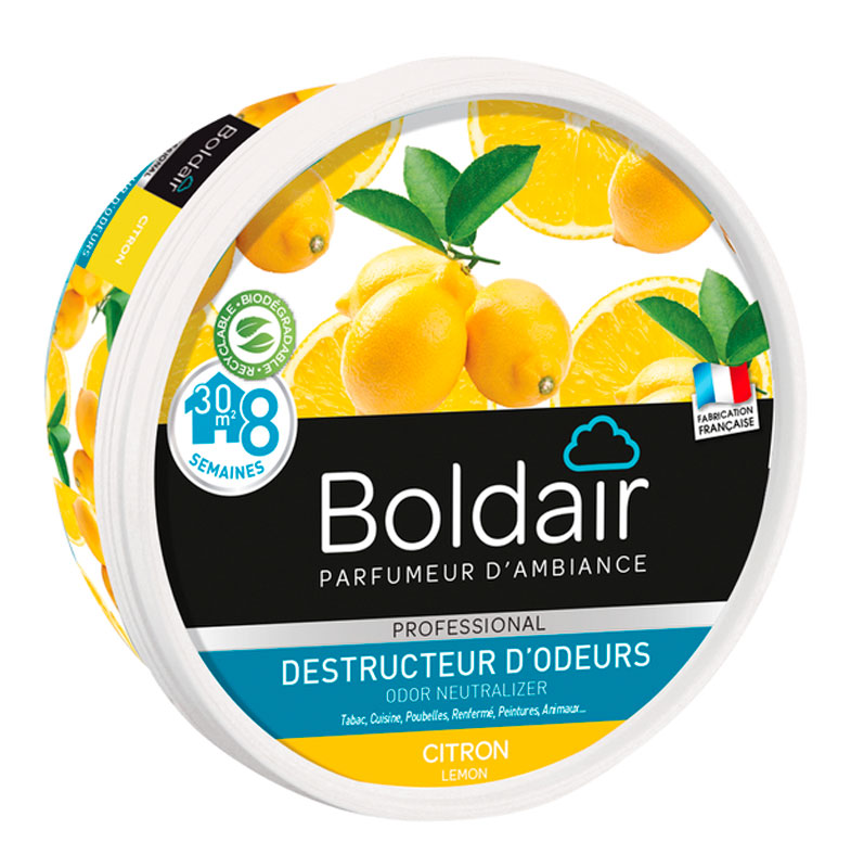 GEL DESTRUCTEUR D'ODEUR BOLDAIR CITRON 300GR 
