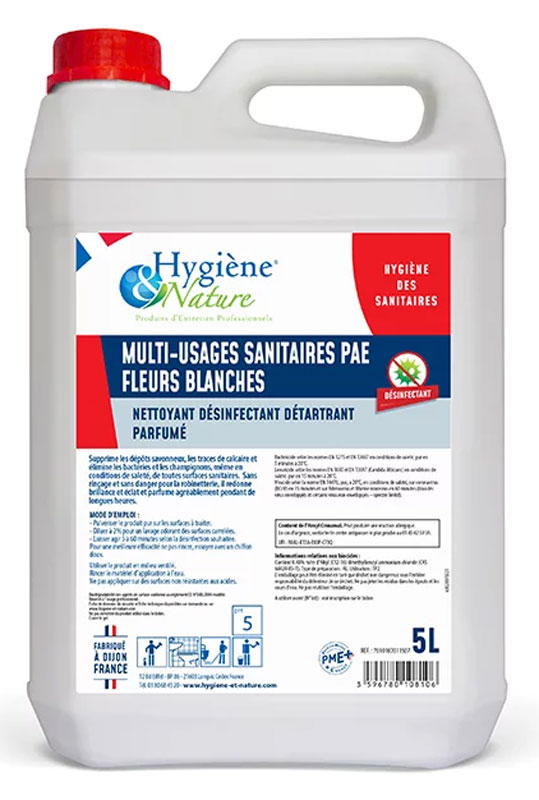 MULTI-USAGES DESINF.SANITAIRES FLEURS BLANCHES 5L