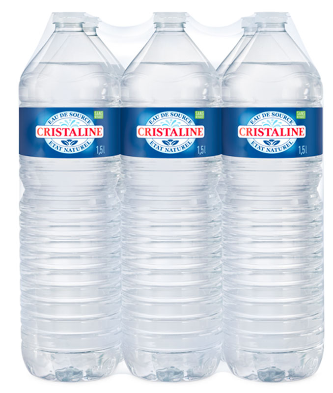 EAU DE SOURCE CRISTALINE 1,5L PACK DE 6 BOUTEILLES