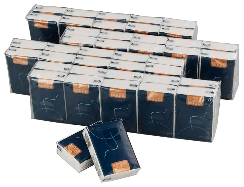 PACK DE 10 ETUIS DE 9 MOUCHOIRS (TYPE KLEENEX)