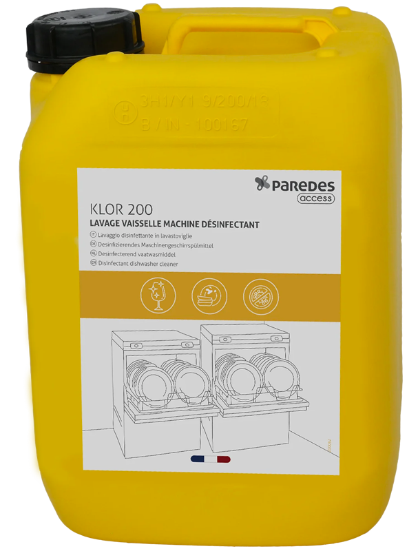 LIQUIDE LAVE VAISSELLE MACHINE DESINF.CHLORE KLOR 200 22KG