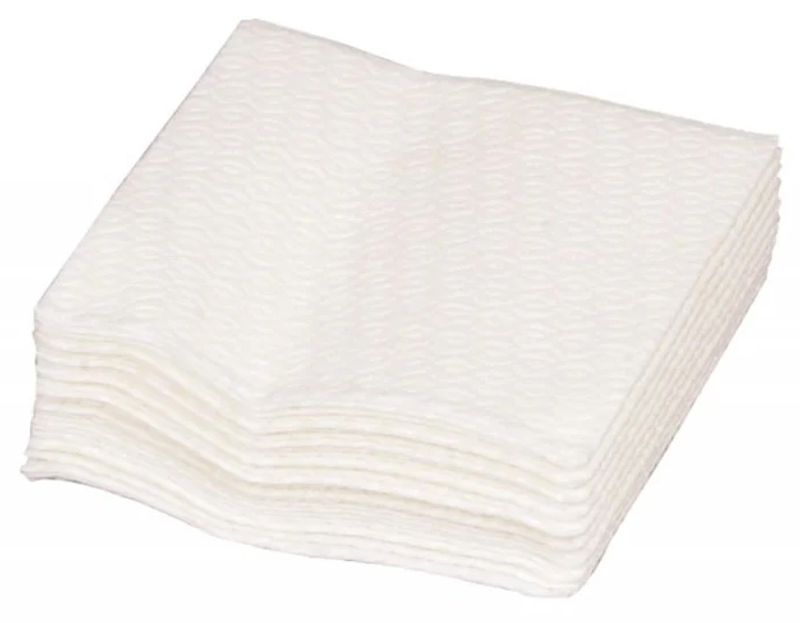 CARRE D'ESSUYAGE AIRLAID GAUFRE BLANC 29X38CM PQT DE 60