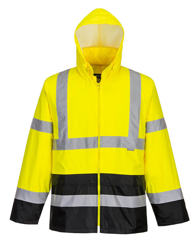 VESTE DE PLUIE JAUNE/NOIR H443 HI-VIZ EN ISO 20471 CL3 T.4XL