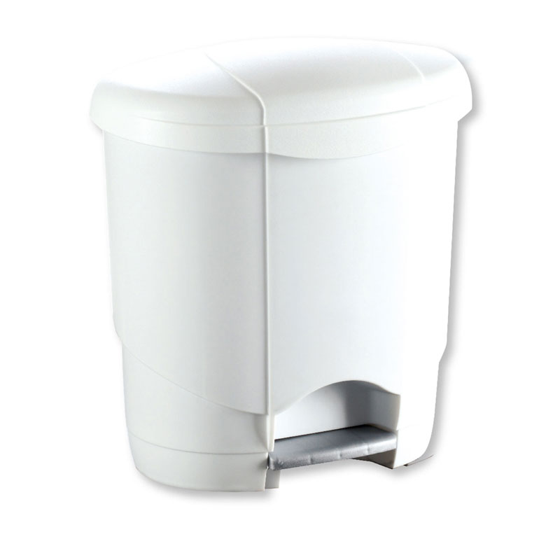 POUBELLE A PEDALE BLANCE LOLLY 18L 