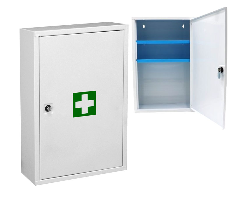 ARMOIRE A PHARMACIE BLANCHE VIDE 460X300X140 MM - 1 PORTE 