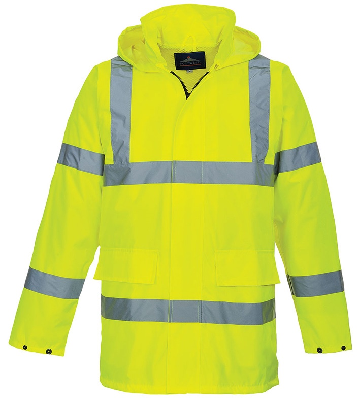 VESTE DE PLUIE JAUNE S160 HI-VIZ EN ISO 20471 CL3 T.S