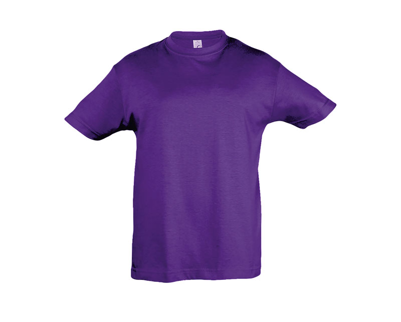 T-SHIRT KIDS VIOLET FONCE 100% COTON T.10 ANS