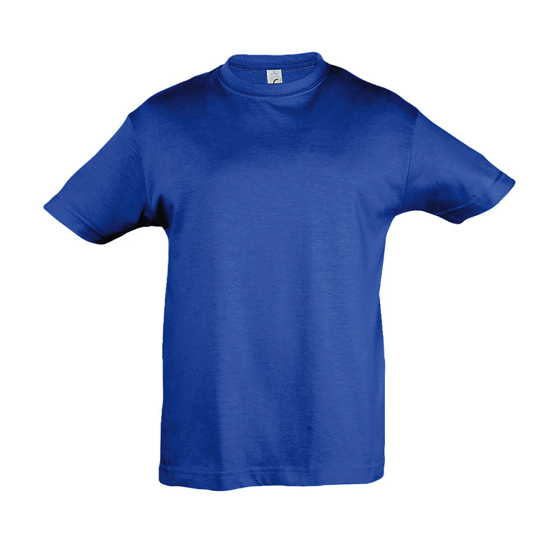 T-SHIRT KIDS BLEU ROYAL 100% COTON T.10 ANS