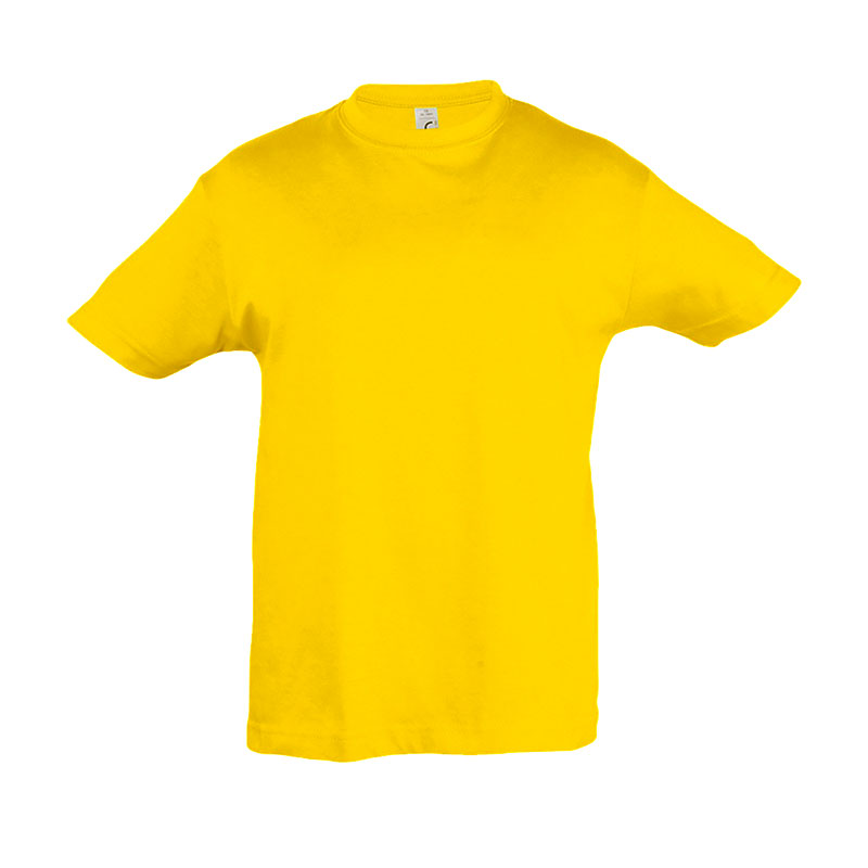 T-SHIRT KIDS JAUNE 100% COTON T.6 ANS