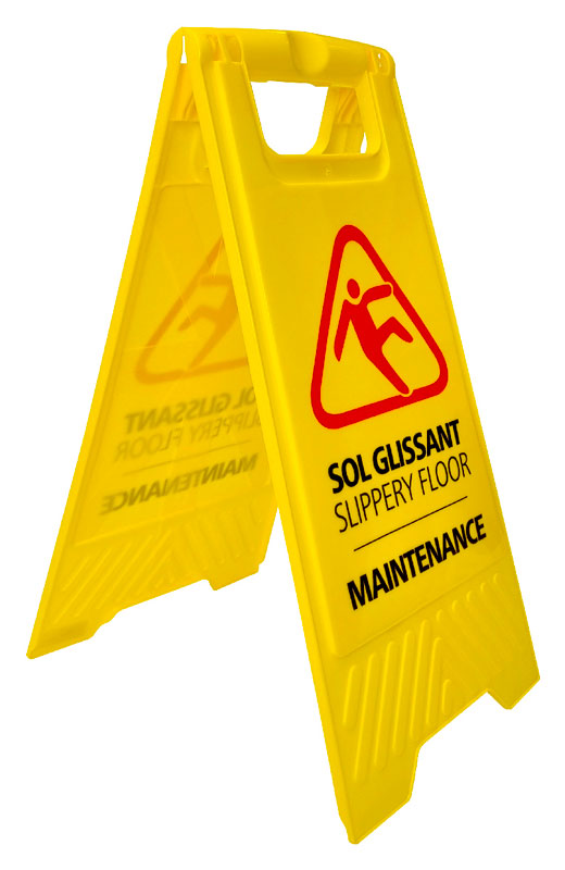 PANNEAU ATTENTION SOL GLISSANT