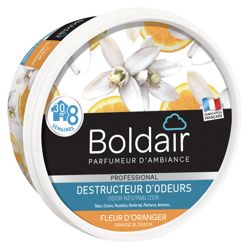 GEL DESTRUCTEUR D'ODEUR BOLDAIR FLEUR D'ORANGER 300GR 