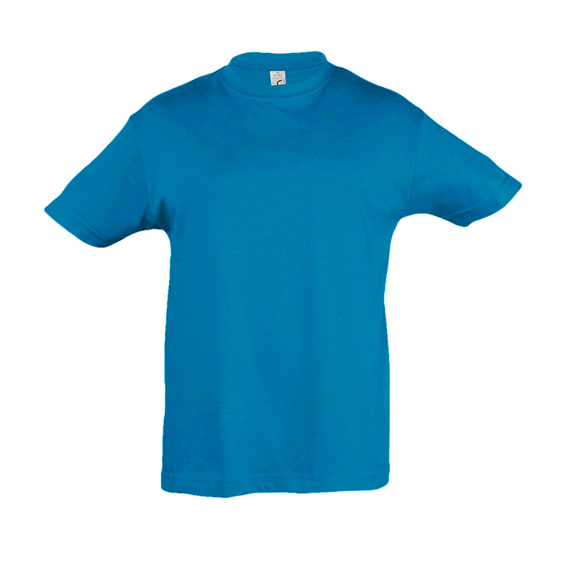 T-SHIRT KIDS AQUA 100% COTON T.8 ANS