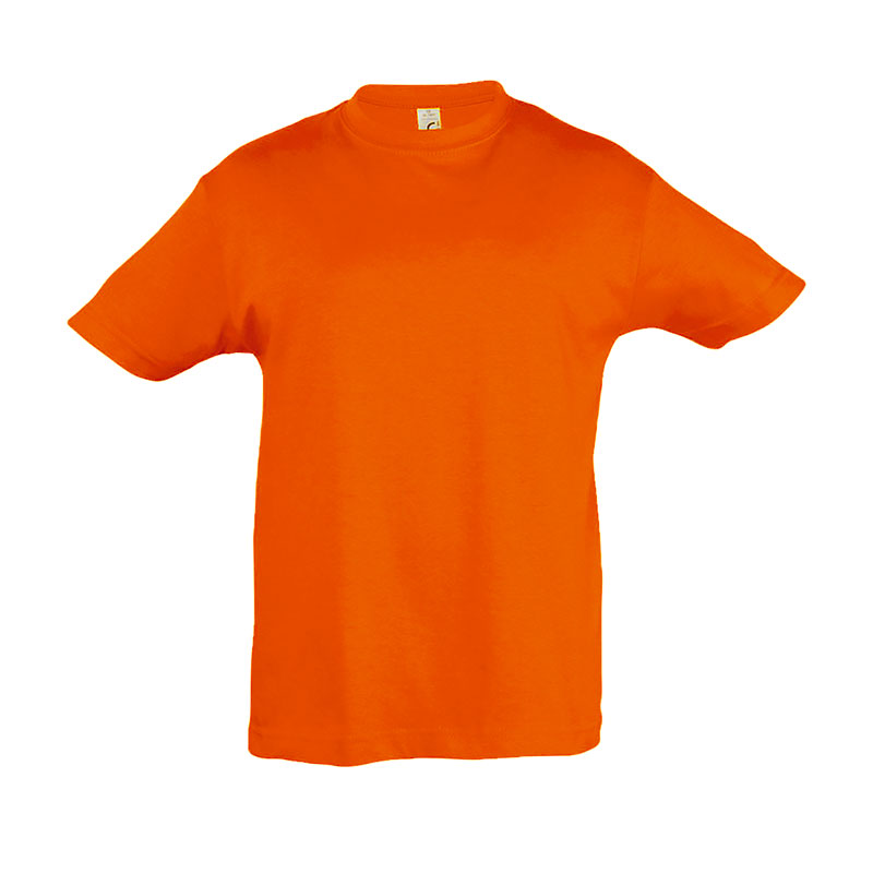T-SHIRT KIDS ORANGE 100% COTON T.10 ANS