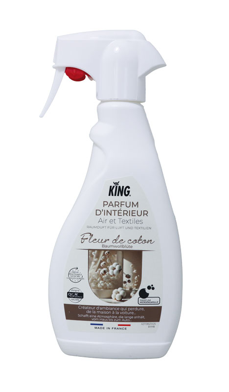 PARFUM D'INTERIEUR AIR&TEXTILE FLEUR COTON KING 500ML