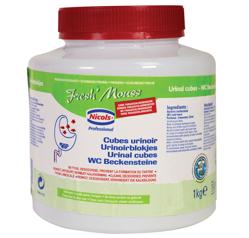 CUBE POUR URINOIR FRESH MOUSSE NICOLS 1KG