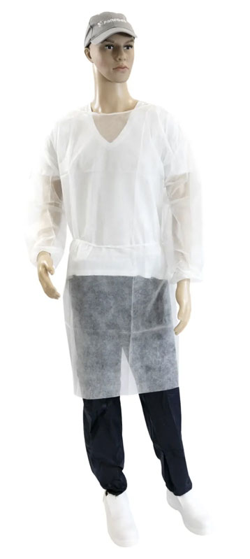 SURBLOUSE POLYPROPYLENE BLANC USAGE UNIQUE PQT DE 10
