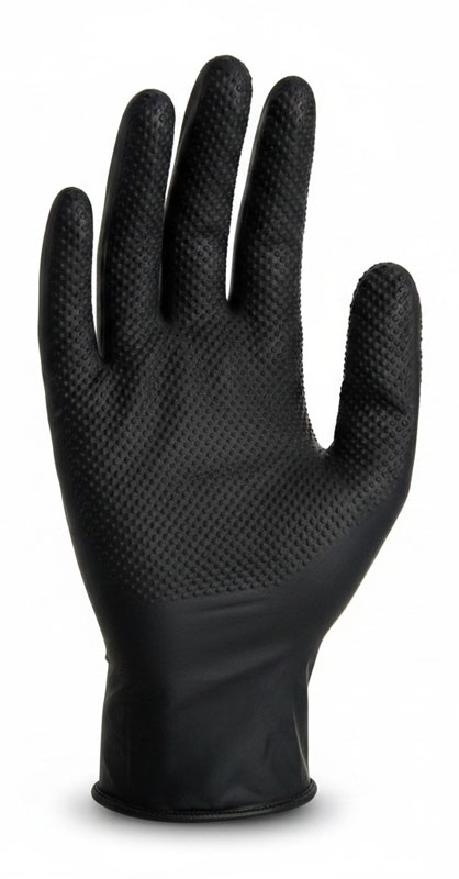 GANT NITRILE NOIR CHIMIQUE TEXTUREE USAGE UNIQUE T.L BTE DE 50 GANTS